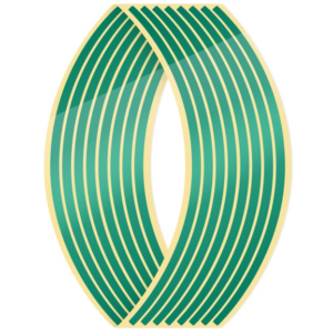 Комплект светоотражающих наклеек на колеса (зеленый)