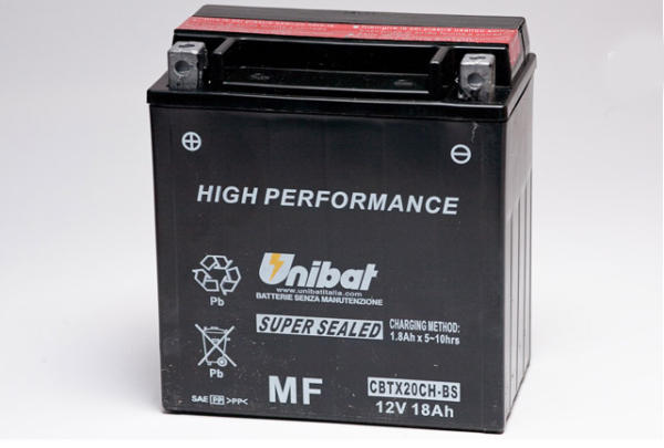Аккумулятор Unibat CBTX20CH-BS (12V, 18Ah, 150 x 87 x 161), аналог YUASA YTX20CH-BS 3
