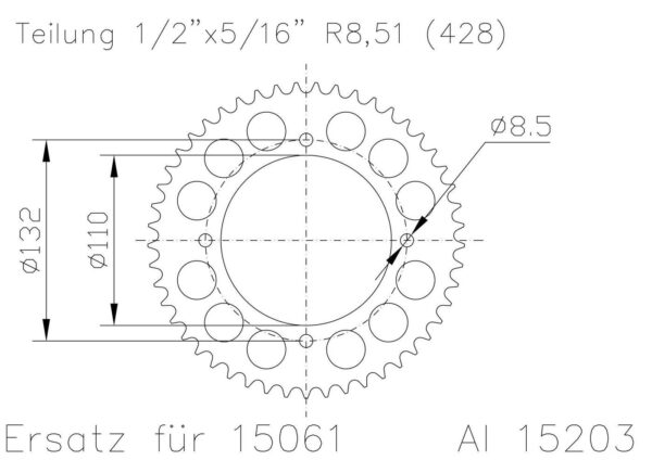 Задняя звезда Esjot 51-15203-48SO (аналог JTA895.48) алюминий ALU silver / orange 2