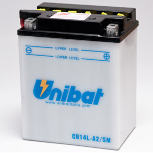 Аккумулятор Unibat CB14L-A2-SM (12V, 14Ah, 134 x 89 x 166), аналог YUASA YB14L-A2
