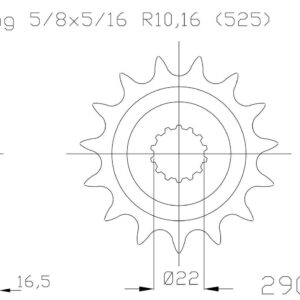 Передняя звезда Esjot 50-29036-14S (аналог JTF741.14)