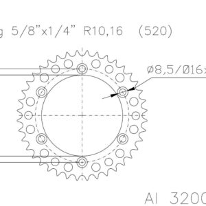 Задняя звезда Esjot 51-32001-43 (аналог JTR245/2) алюминий