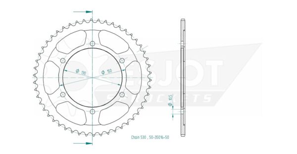 Задняя звезда Esjot 50-35016-50 (аналог JTR859.50) 3