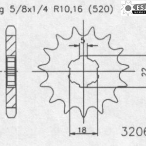 Передняя звезда Esjot 50-32061-11 (аналог JTF1445.11)