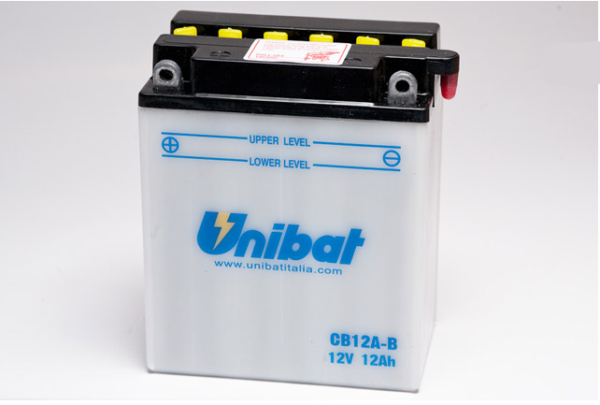 Аккумулятор Unibat CB12A-B-SM (12V, 12Ah,  134 x 80 x 160), аналог YUASA YB12A-B 2