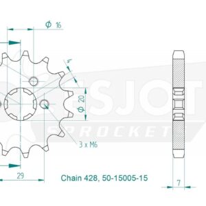 Передняя звезда Esjot 50-15005-15 (аналог JTF426.15)