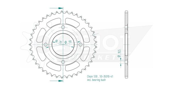 Задняя звезда Esjot 50-35010-41 3