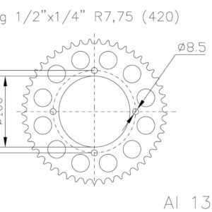 Задняя звезда Esjot 51-13015-50 (аналог JTA461.50) алюминий