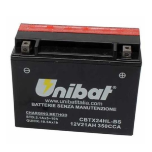 Аккумулятор Unibat CBTX24HL-BS (12V, 21Ah, 205 x 87 x 161), аналог YUASA YTX24HL-BS