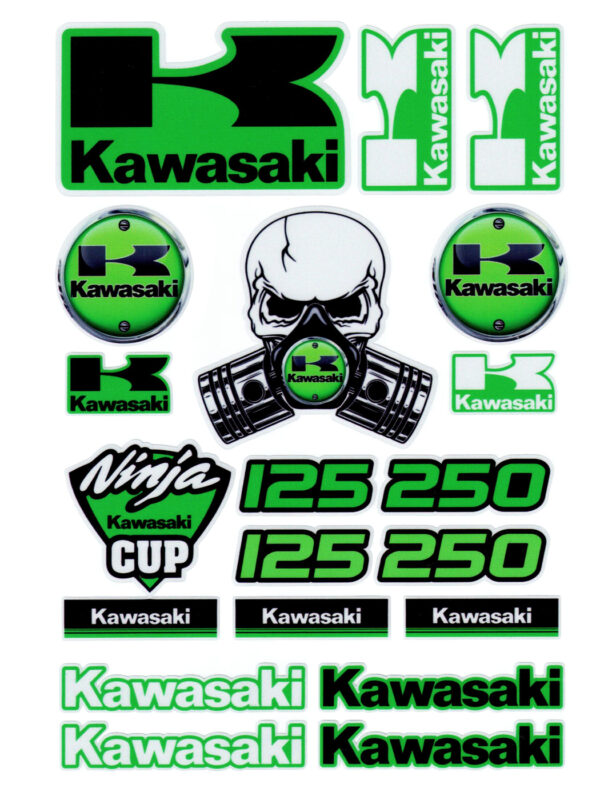 Комплект светоотражающих наклеек “Kawasaki 243” 2