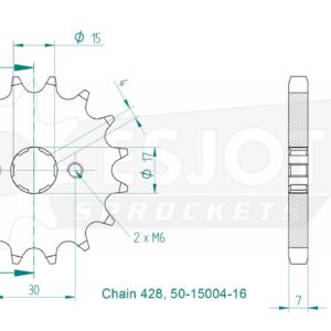 Передняя звезда Esjot 50-15004-16 (аналог JTF274.16)