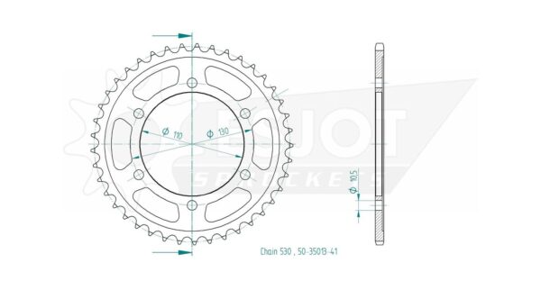 Задняя звезда Esjot 50-35013-41 (аналог JTR479.41) 3