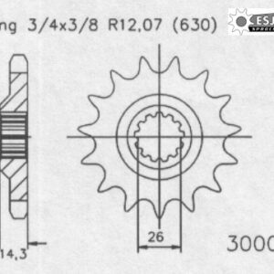 Передняя звезда Esjot 50-30004-15 (аналог JTF335.15)