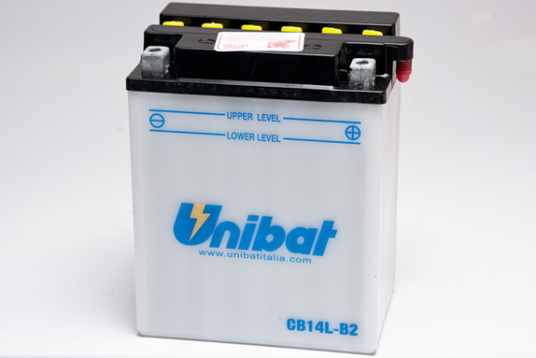 Аккумулятор Unibat CB14L-B2-SM (12V, 14Ah, 134 x 89 x 166), аналог YUASA YB14L-B2