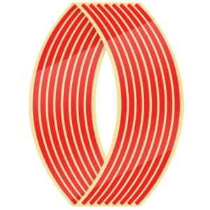 Комплект светоотражающих наклеек на колеса (красный)
