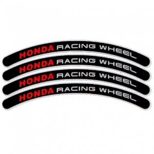 Комплект светоотражающих наклеек на колеса Honda (черный)