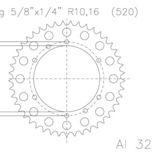 Задняя звезда Esjot 51-32082-40 (аналог JTR1826.40) алюминий