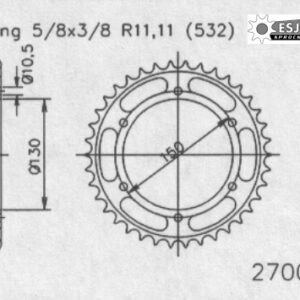 Задняя звезда Esjot 50-27002-45 (аналог JTR866.45)