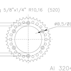 Задняя звезда Esjot 51-32045-52SR (аналог JTR210.52) алюминий ALU silver / red