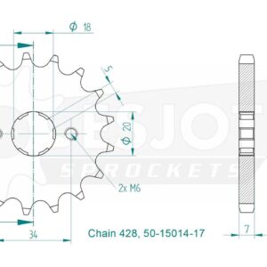 Передняя звезда Esjot 50-15014-17 (аналог JTF264.17) 2