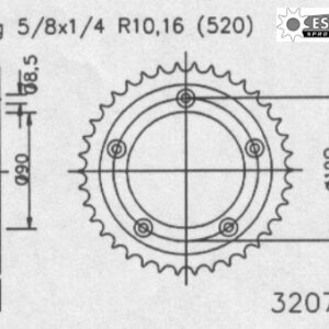 Задняя звезда Esjot 50-32074-38 (аналог JTR491.38) для Ducati 750 Sport