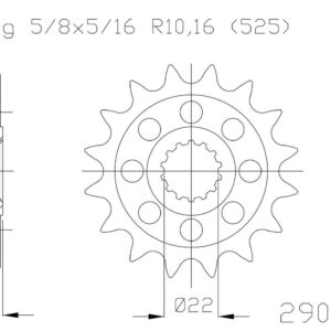 Передняя звезда Esjot 50-29035-16S