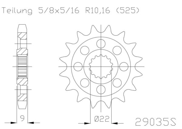 Передняя звезда Esjot 50-29035-16S 28
