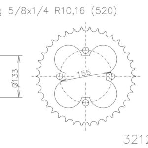 Задняя звезда Esjot 50-32129-38 для Polaris 500 Outlaw