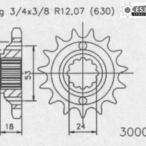 Передняя звезда Esjot 50-30006-15 (аналог JTF523.15)