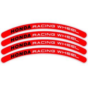 Комплект светоотражающих наклеек на колеса Honda (красный)