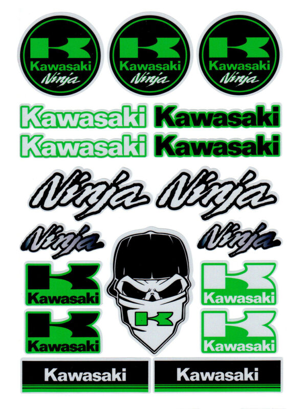 Комплект светоотражающих наклеек “Kawasaki 244” 21