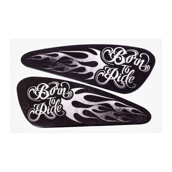 Наклейка защитная на бак мотоцикла “Born to Ride” 18