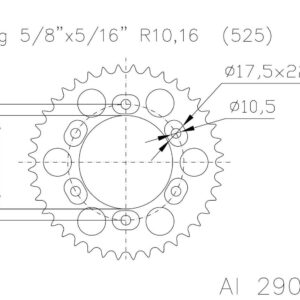 Задняя звезда Esjot 51-29032-45 (аналог JTA899.45) алюминий