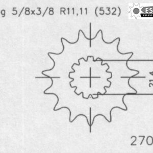 Передняя звезда Esjot 50-27001-15 (аналог JTF440.15)