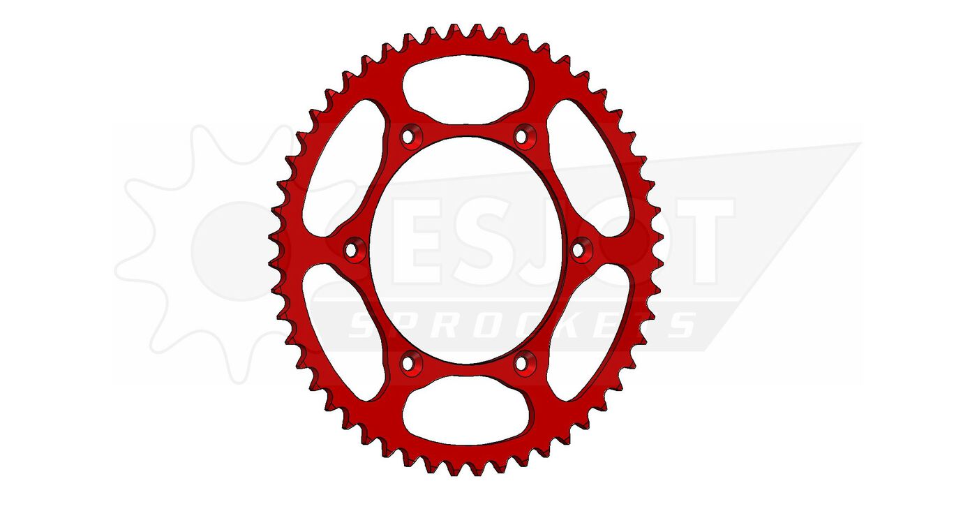 Задняя звезда Esjot 50-32043-52LR (аналог JTR822.52) Ultralight Steel / red для Suzuki 250 RM 2