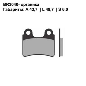 Тормозные колодки Brenta BR3180 (SFA625, FDB2289, FD, 0519, SBS 925, 7102) органические 2