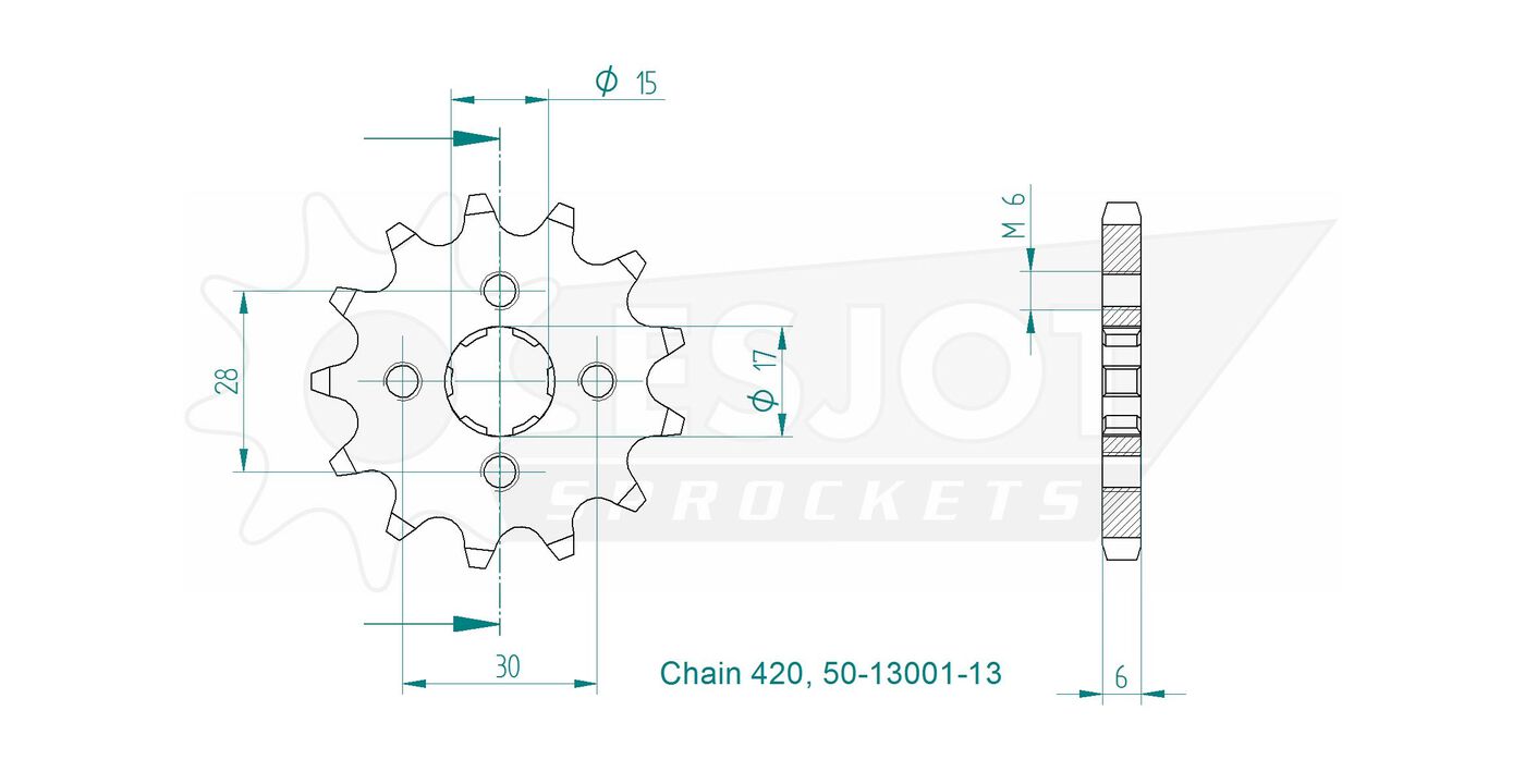 Передняя звезда Esjot 50-13001-13 (аналог JTF253.13) 3