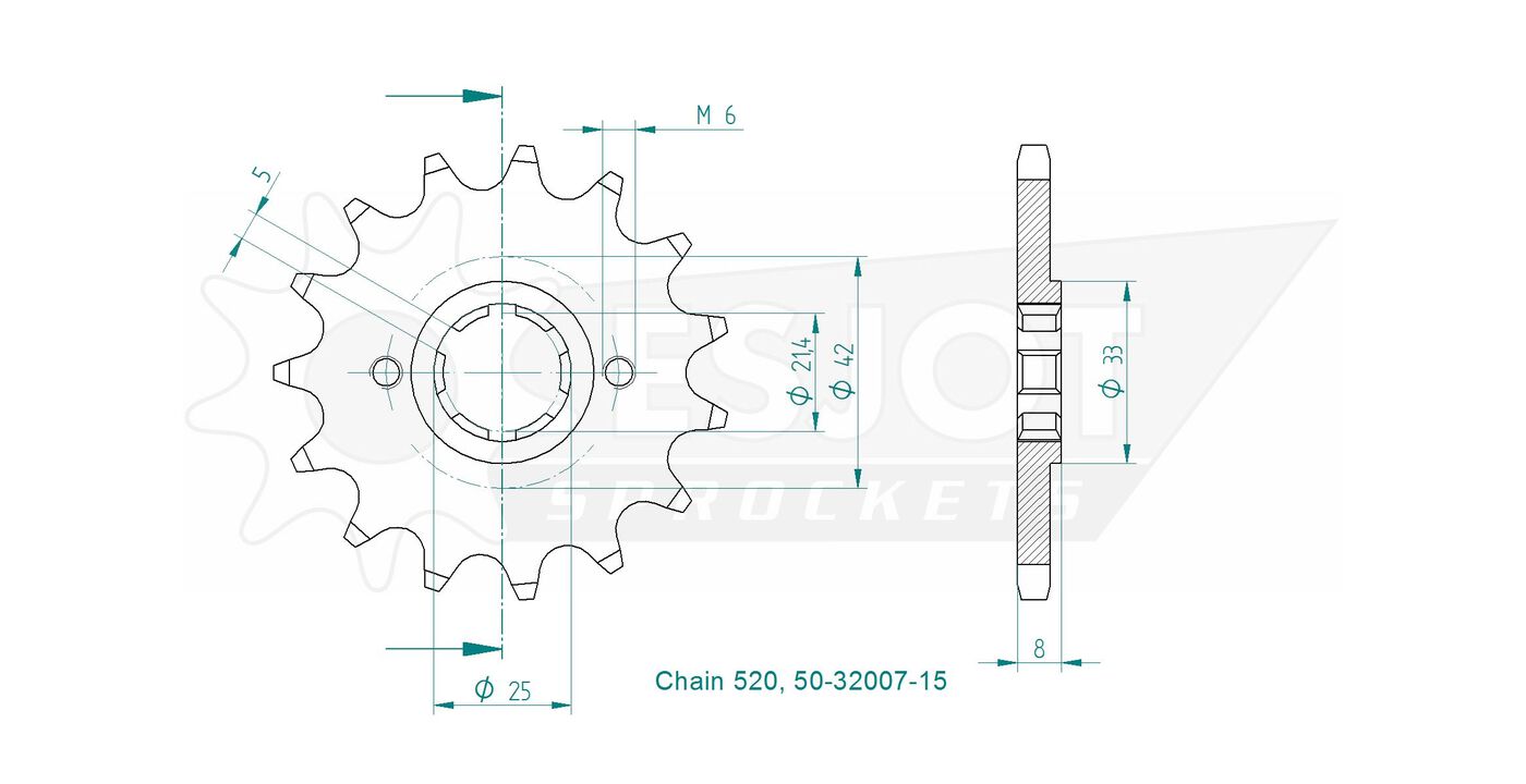 Передняя звезда Esjot 50-32007-15 (аналог JTF575.15) 4