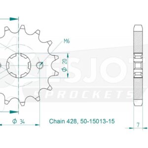 Передняя звезда Esjot 50-15013-15 (аналог JTF1263.15) 2