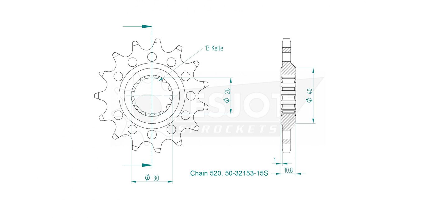 Передняя звезда Esjot 50-32153-15S (аналог JTF1579.15) 3