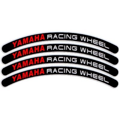 Комплект  светоотражающих наклеек на колеса Yamaha черный 26