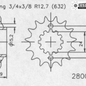 Передняя звезда Esjot 50-28001-15 (аналог JTF524.15)