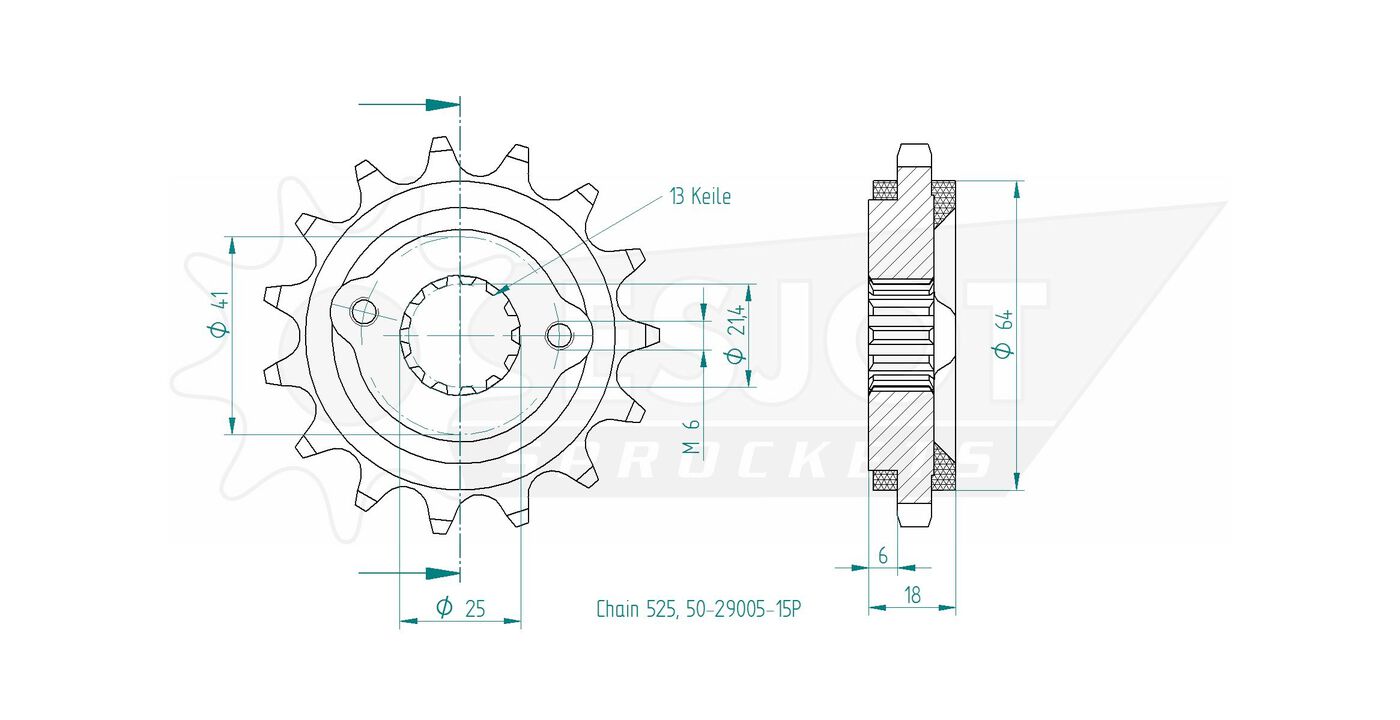 Передняя звезда Esjot 50-29005-15P (аналог JTF296.15) 3