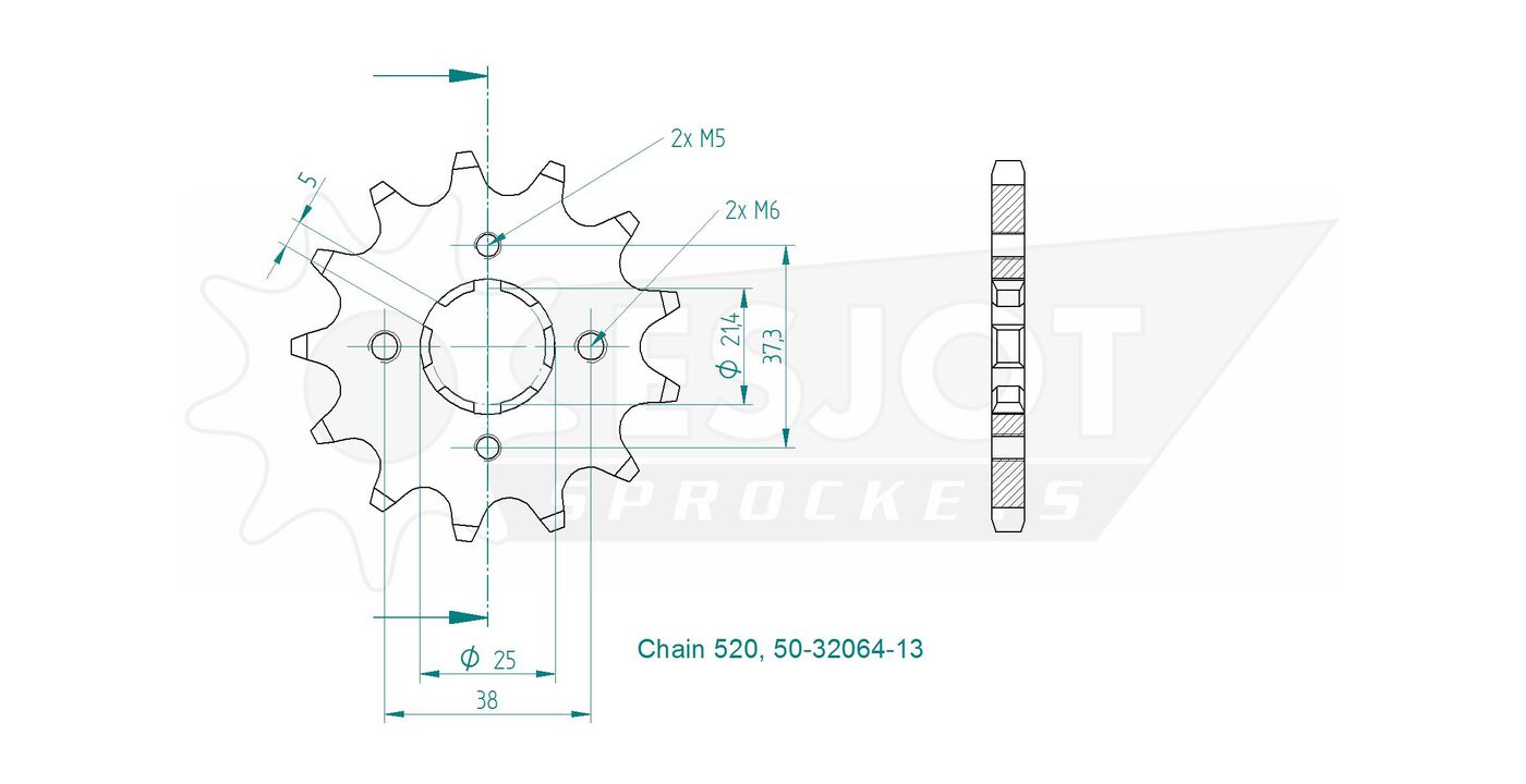 Передняя звезда Esjot 50-32064-13 (аналог JTF1573.13) 3