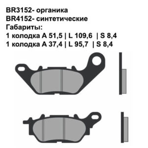 Тормозные колодки Brenta BR4140 (SFA608, FD, 0422, SBS 877) синтетические 2