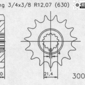 Передняя звезда Esjot 50-30005-15 (аналог JTF521.15)