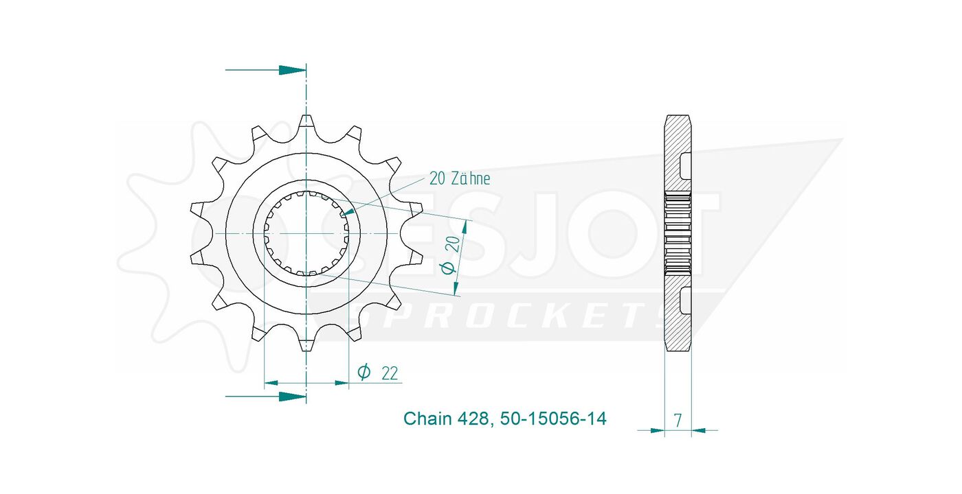 Передняя звезда Esjot 50-15056-14 для Stels Trigger 125 3