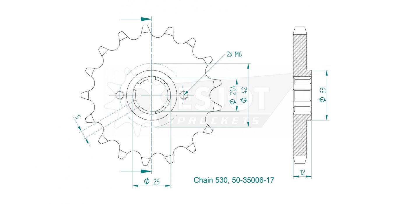 Передняя звезда Esjot 50-35006-17 (аналог JTF571.17) 3