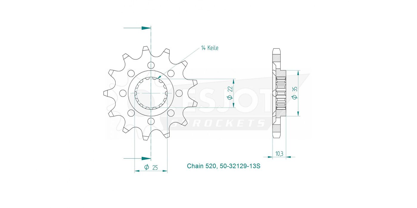 Передняя звезда Esjot 50-32129-13S 3