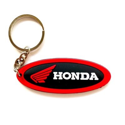 Брелок ПВХ Honda овальный (красный) 14